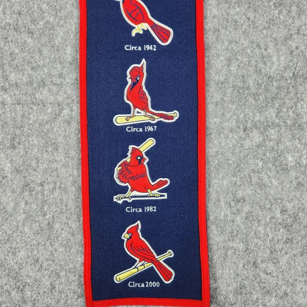 VTG Winning Streak St Louis Cardinals Banner MLB Blue Wool Heritage Logo Decor